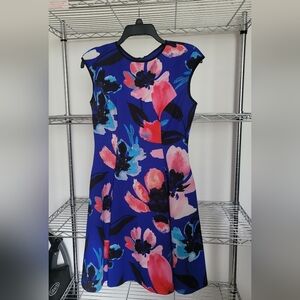 Blue & pink floral Vince Camuto dress size 4